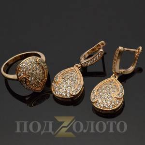 Женский комплект с камнями