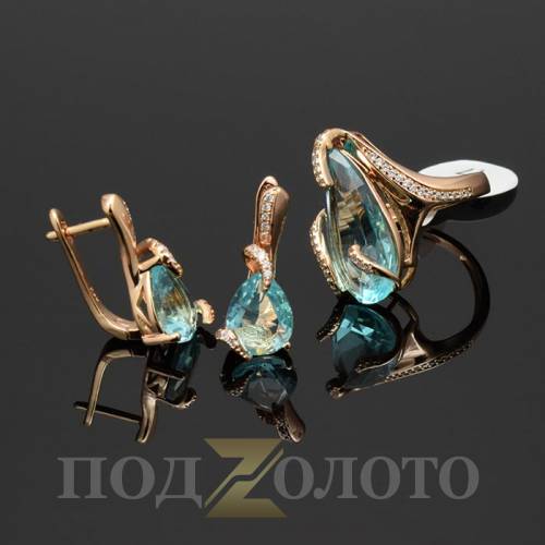 Комплект серьги с кольцом ZS6334
