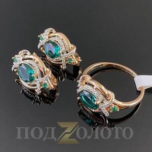 Комплект серьги с кольцом KZK8536