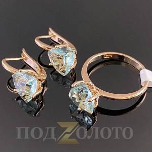 Комплект серьги с кольцом KZK8537