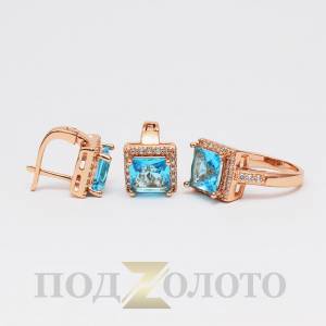 Комплект серьги с кольцом ZS6443