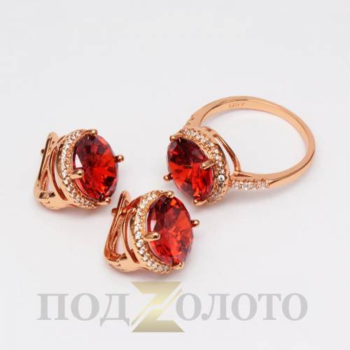 Комплект серьги с кольцом ZS6444