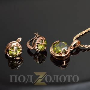Женский комплект с камнями "Лейсан"
