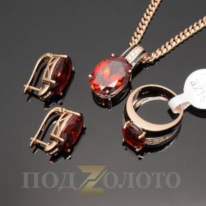 Комплект серьги с кольцом ZS6350