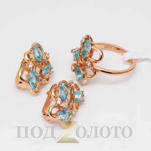 Комплект серьги с кольцом ZS6454