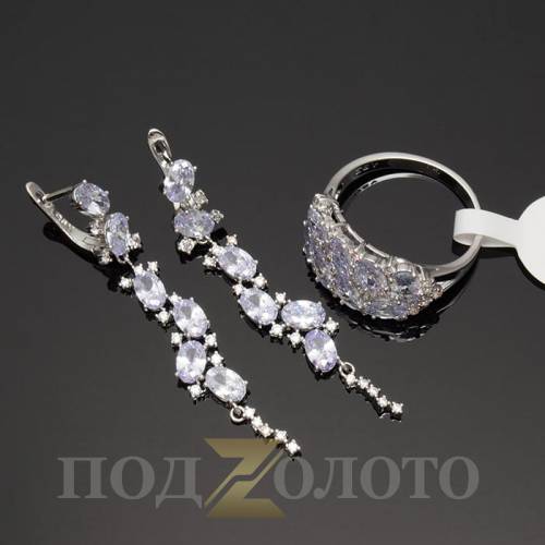 Комплект серьги с кольцом ZS6365