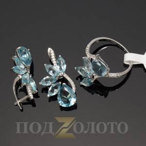 Комплект серьги с кольцом ZS6368