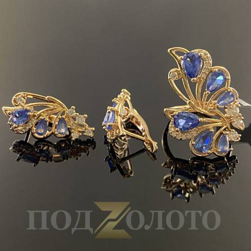 Комплект серьги с кольцом KZK8471