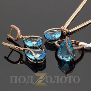 Комплект серьги с кольцом ZS6379
