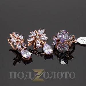 Комплект серьги с кольцом ZS6384
