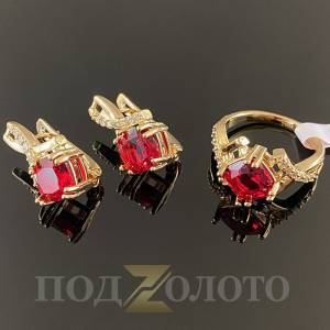 Комплект серьги с кольцом KZK8484