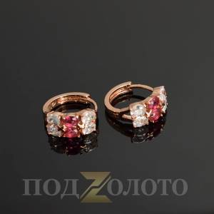 Сережки с камнями "Нора"
