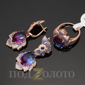Комплект серьги с кольцом ZS6393