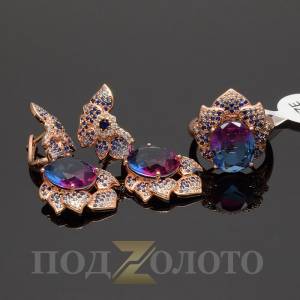 Комплект серьги с кольцом ZS6393