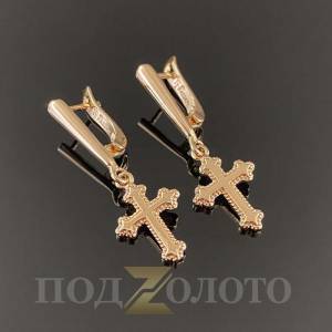 Серьги с крестиком KZ8396